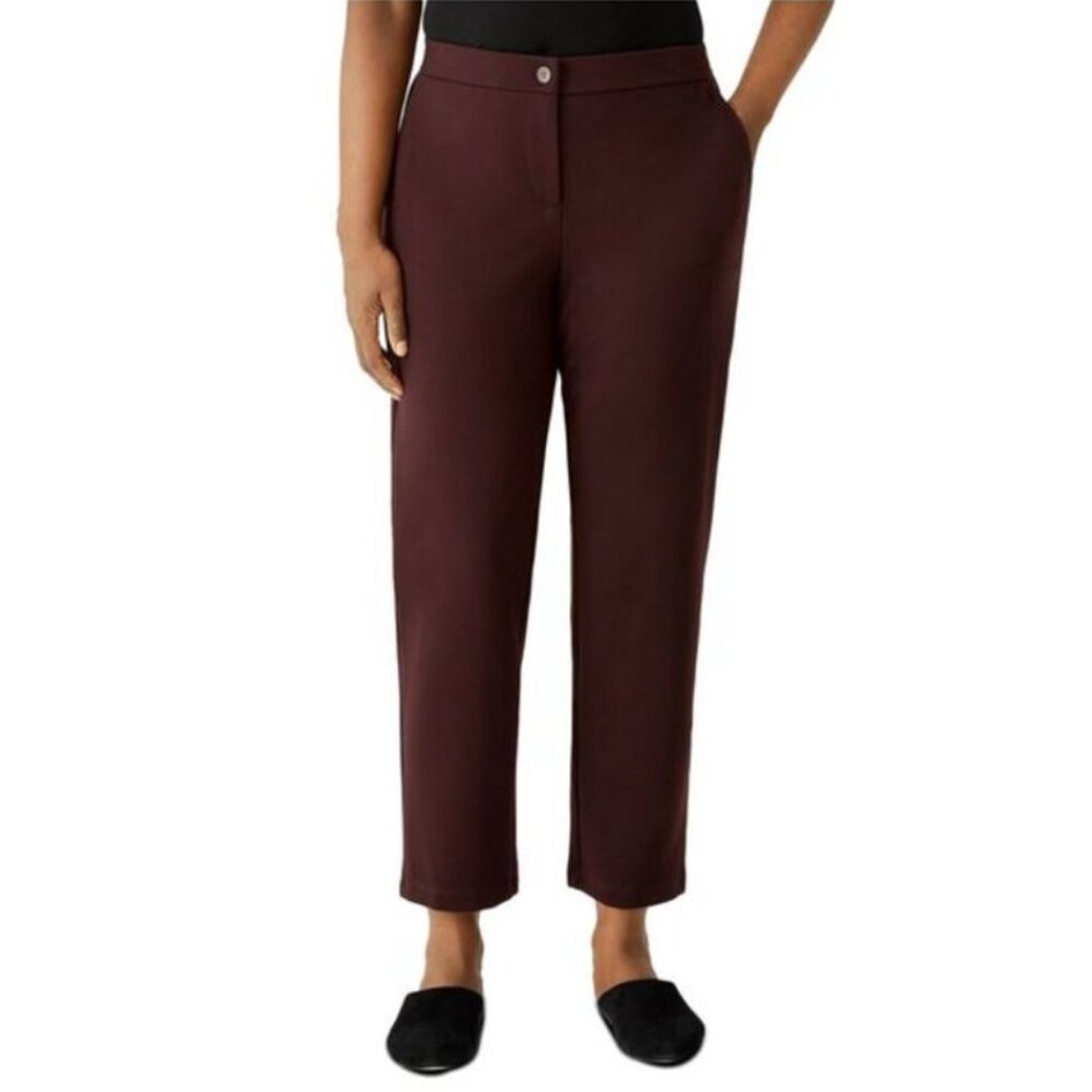 EILEEN‎ FISHER Women's EUC Evening Cropped Ponte Ankle Pants | Size PL